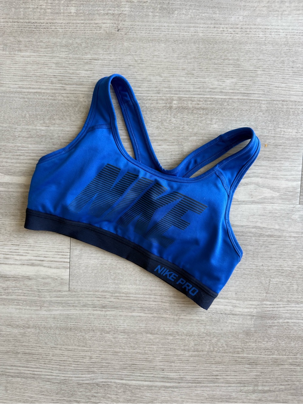 Nike Pro Blue Racerback Sports Bra